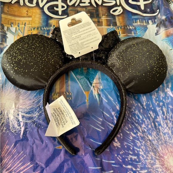 SOLD - Disney Parks Black And Gold Cinderella’s Castle Minnie Ears Headband (OS) - Picture 10 of 13